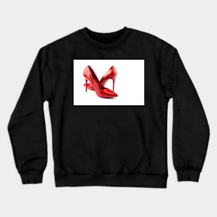 red woman shoes fashion Crewneck Sweatshirt